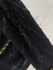 Hand-Strapped Sequined Knit Cardigan
