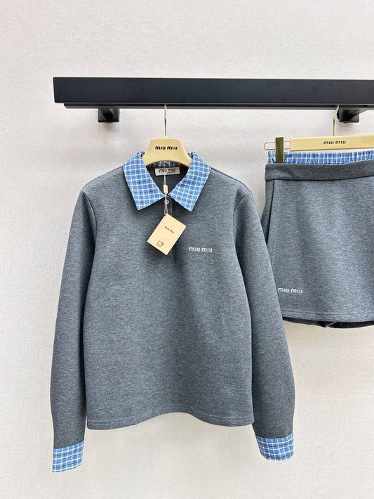 Plaid Color-Contrast Patchwork Set