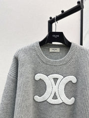 3D towel embroidered sweater