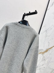3D towel embroidered sweater