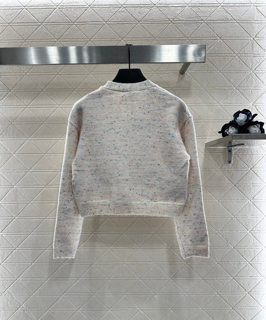 Letter Knit Cardigan