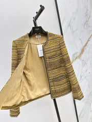 This jacket with a trim design is gorgeous