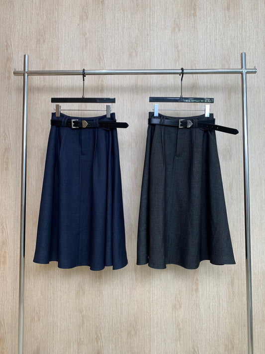 Denim Skirt [with Custom Belt]
