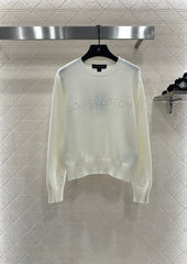 Beaded Lettering Knit Long Sleeve