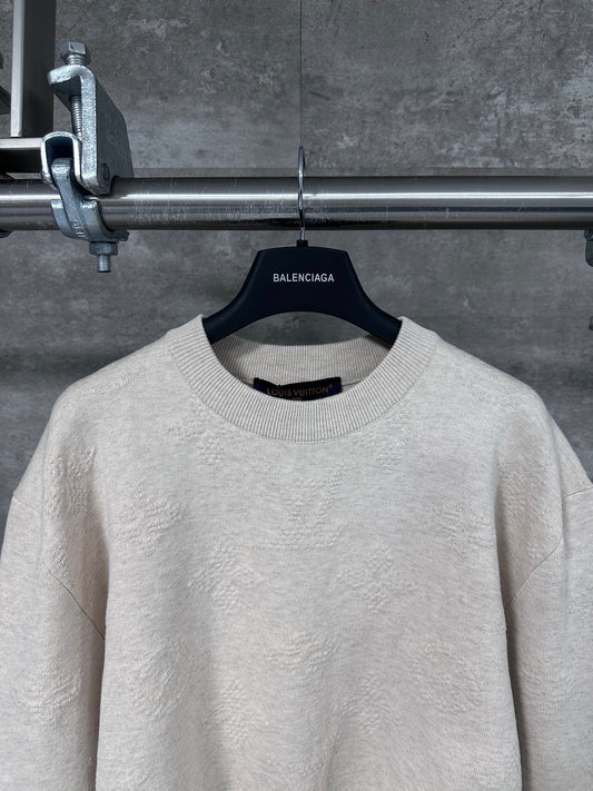 Embossed pattern sweater