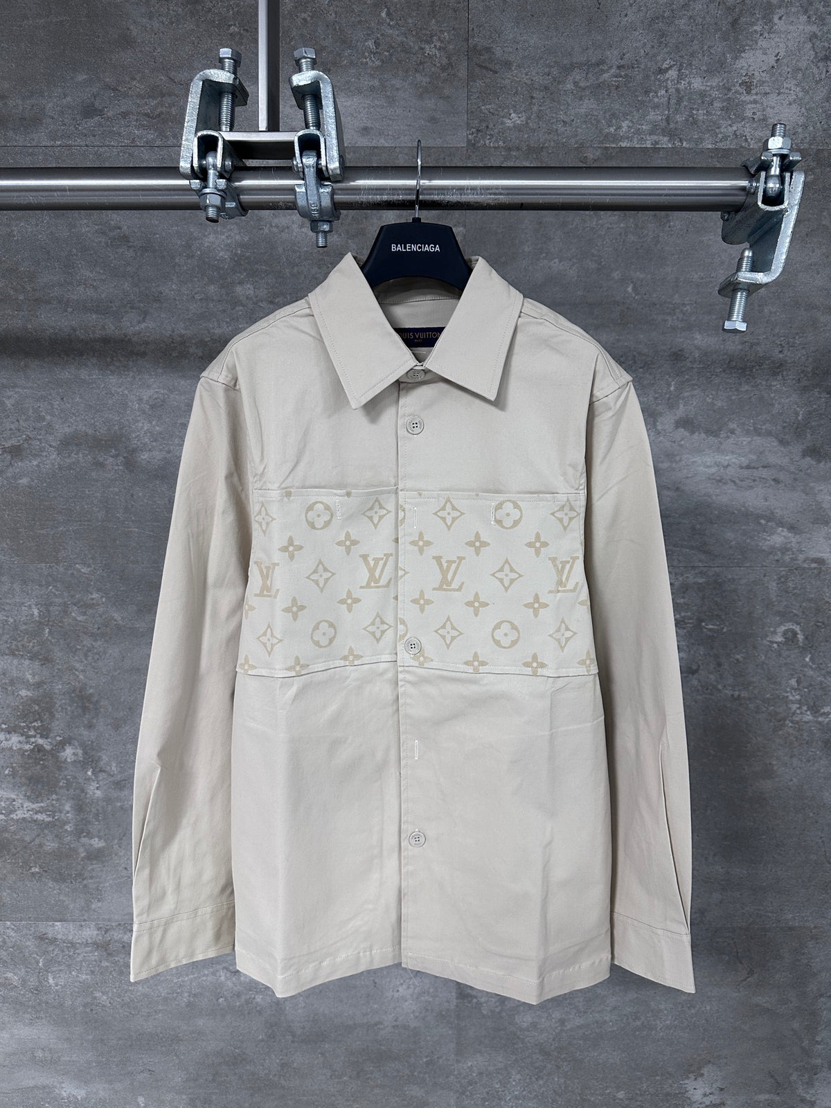 Embossed denim work jacket