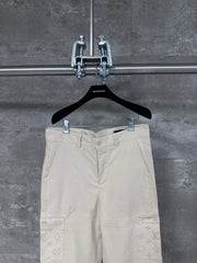 Embossed denim work pants