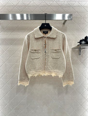 Embroidered Lace Knit Cardigan