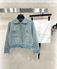 Embroidered Lace Knit Cardigan