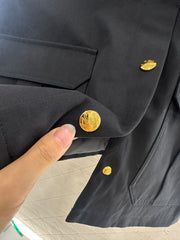 Corduroy Collar Contrast Jacket
