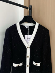 Black and White Minimalist Cardigan