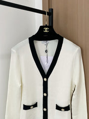 Black and White Minimalist Cardigan
