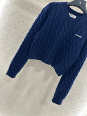 Cable-knit pullover sweater