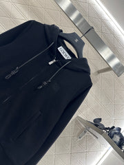 Hooded Zip-Up Jacket with Brushed Fleece