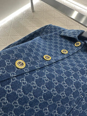 Lapel Jacquard Cropped Jacket