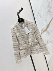 Waist-cinching woven jacket