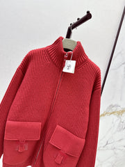 Wool knitted jacket