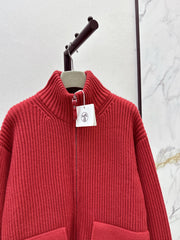 Wool knitted jacket