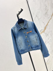 Collared denim jacket