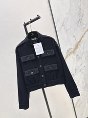 A wool coat with pockets