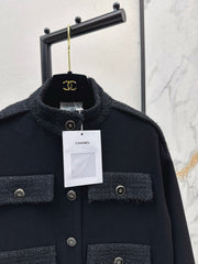 A wool coat with pockets