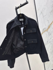 A wool coat with pockets