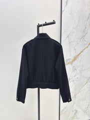 A wool coat with pockets