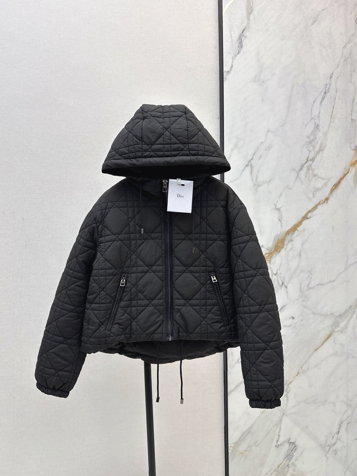 Plaid Hooded Down Jacket