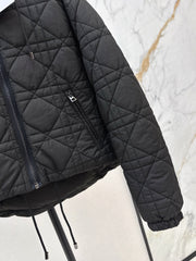 Plaid Hooded Down Jacket
