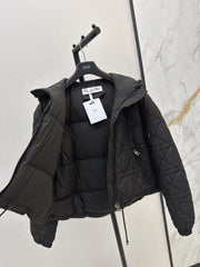 Plaid Hooded Down Jacket