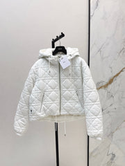 Plaid Hooded Down Jacket