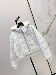 Plaid Hooded Down Jacket