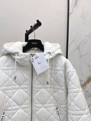 Plaid Hooded Down Jacket