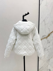Plaid Hooded Down Jacket