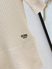 Embroidered short-sleeved sweater