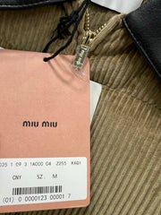 corduroy lambskin collar bread down jacket