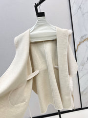 fox fur trim cape coat