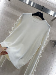 Solid Bow Knit Sweater