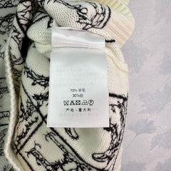 Plaid embroidered knitted vest