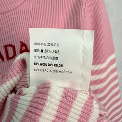 round neck striped knitted long sleeves