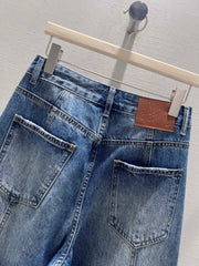 Vintage rhinestone-embellished jeans