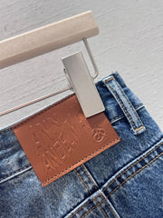 Vintage rhinestone-embellished jeans