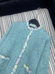 heavy handmade lace round neck jacket