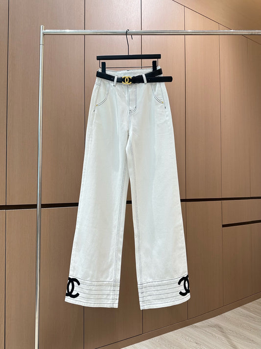 White Jeans [With Belt]