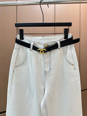 White Jeans [With Belt]