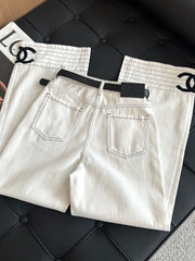 White Jeans [With Belt]