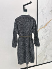 A relaxed mid-length knitted jacket
