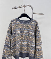 floral lettering knitted top