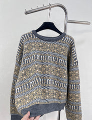 floral lettering knitted top