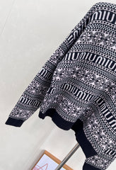 floral lettering knitted top